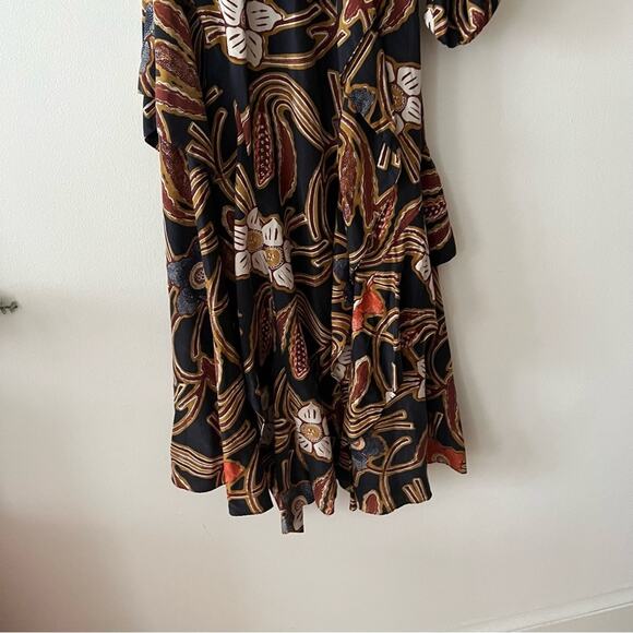 Ulla Johnson Mariam Dress Silk Midi Dress in Onyx - Picture 5 of 9